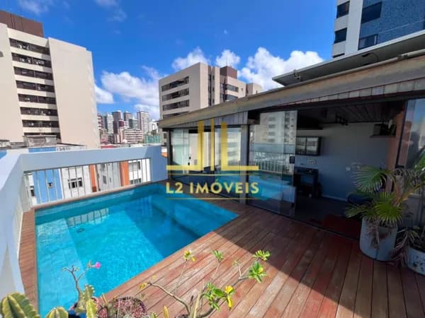 COBERTURA DUPLEX - 3/4 SENDO 2 SUÍTES - 203M² - PISCINA - 02 VAGAS - COSTA AZUL