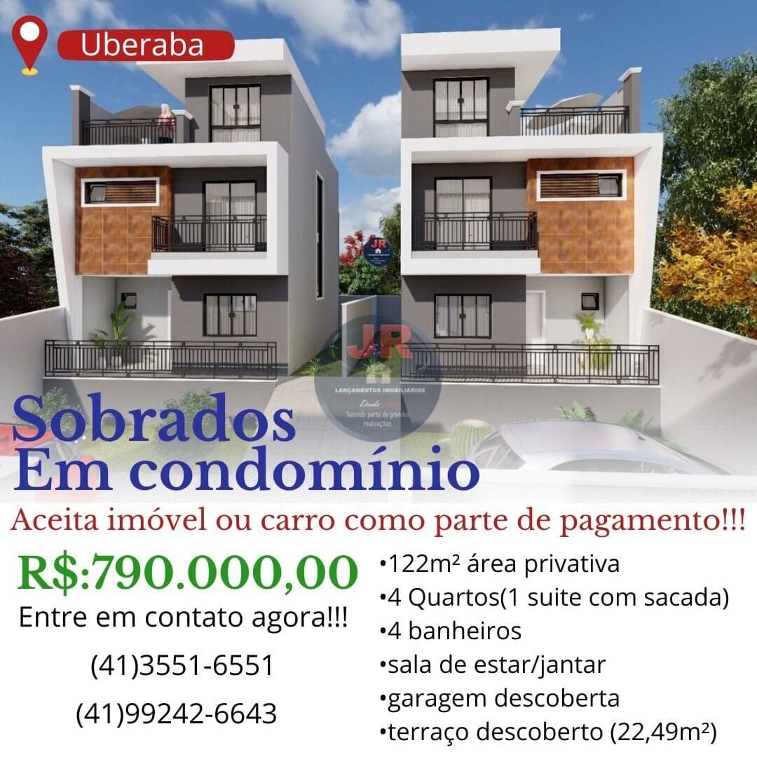 Sobrados em condominio à venda no bairro Uberaba
