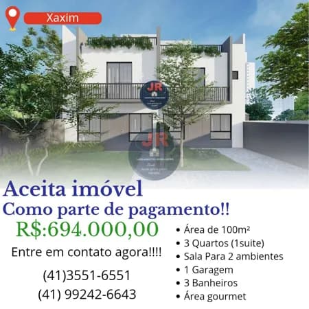 Sobrado em Condomínio à venda no bairro xaxim em Curitiba