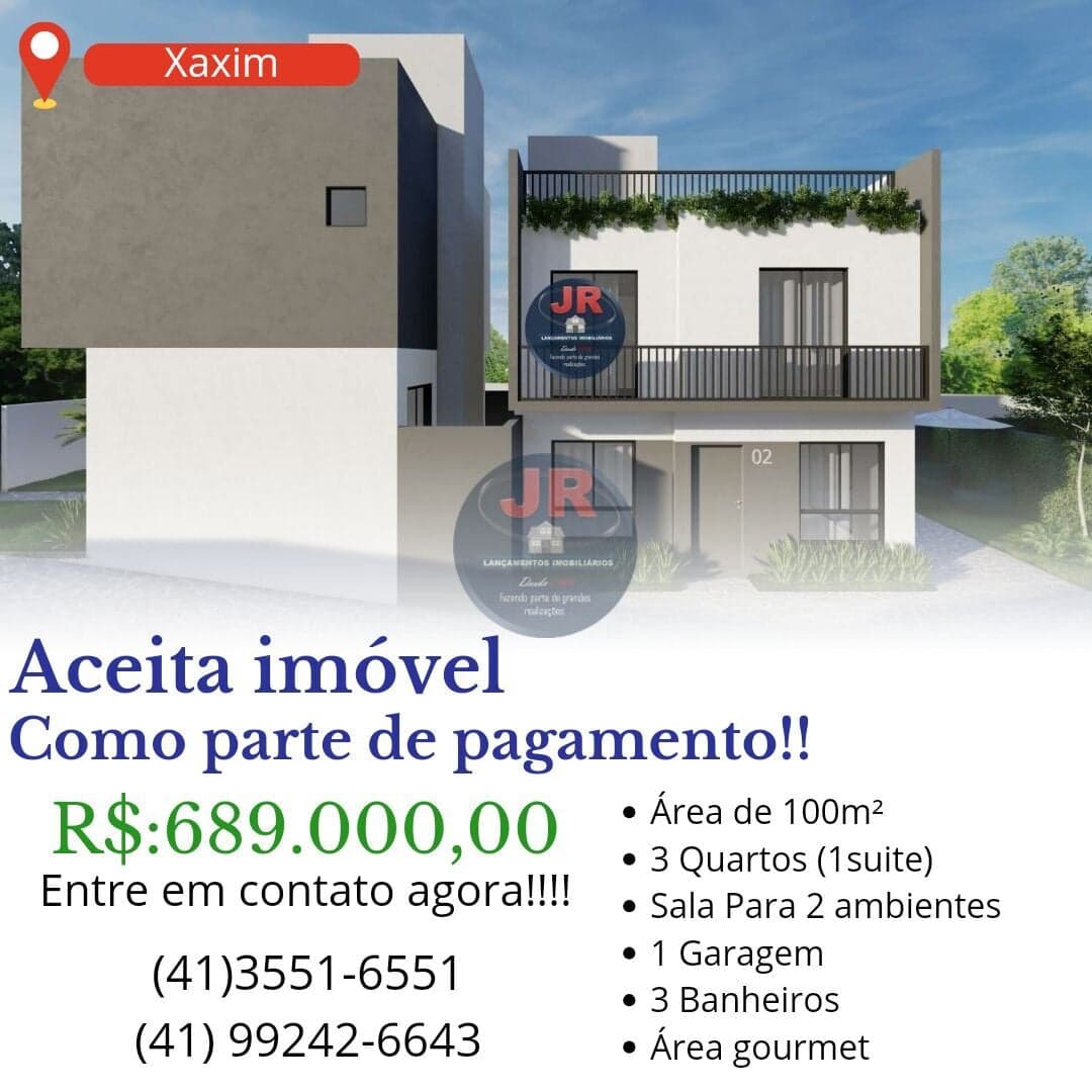 Sobrado em Condomínio à venda no bairro xaxim em Curitiba