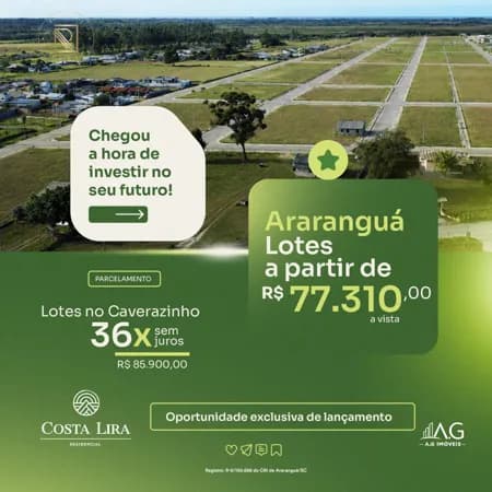 Lote/Terreno em Araranguá - Caverazinho