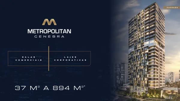 Sala comercial no Metropolitan Genebra bairro Jardim Goiás em Goiânia