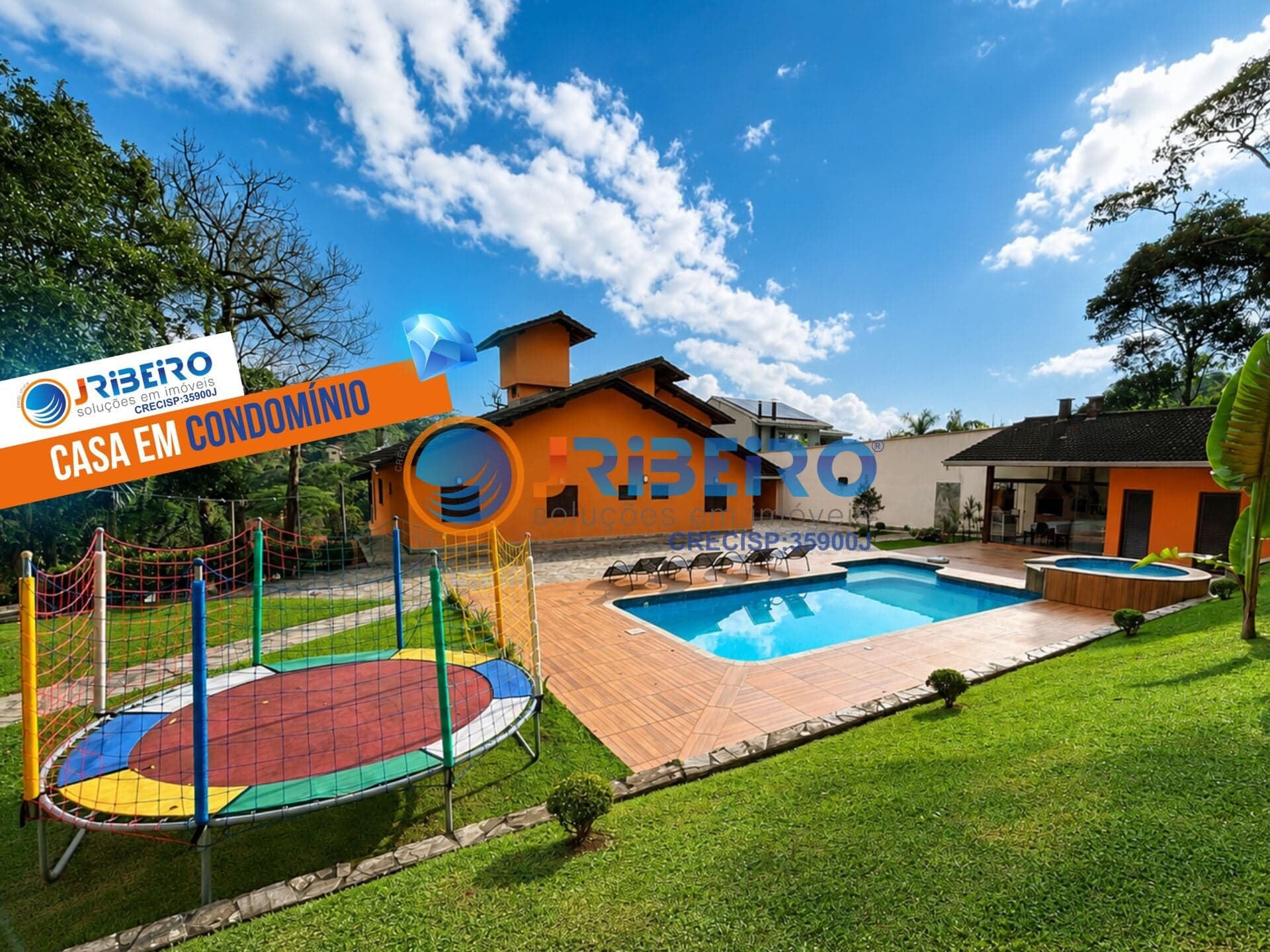 Casa em Condomínio Serra da Cantareira 4 dormitórios suítes amplo quintal com piscina, churrasqueira - SP.