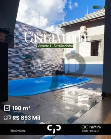 Casa no Jardim Vêneto I - Sertãozinho - SP