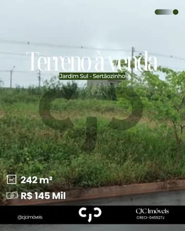 Terreno no Jardim Sul - Sertãozinho - SP