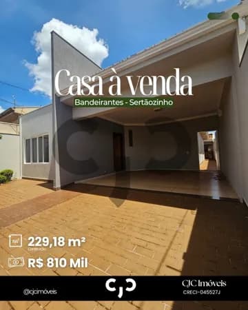 Casa no Bandeirantes - Sertãozinho - SP