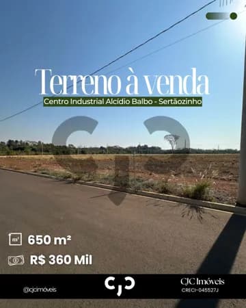 Terreno no Centro Industrial Alcídio Balbo - Sertãozinho