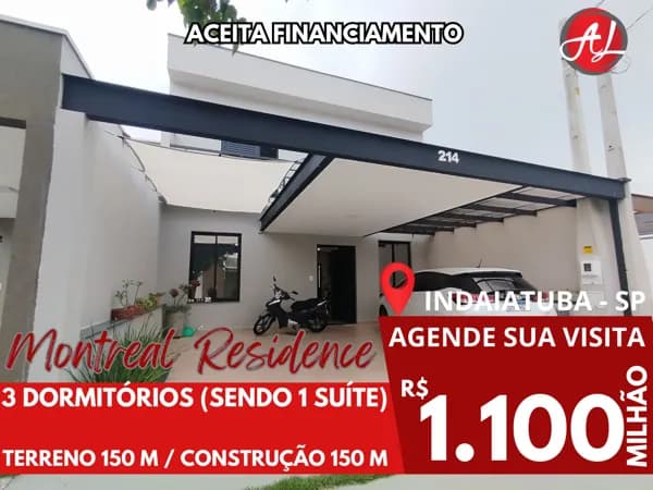 Sobrado A Venda No Condomínio Montreal Residence - Indaiatuba - SP!