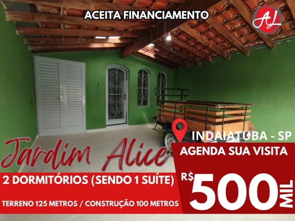 Casa A Venda Jardim Alice - Indaiatuba - SP!