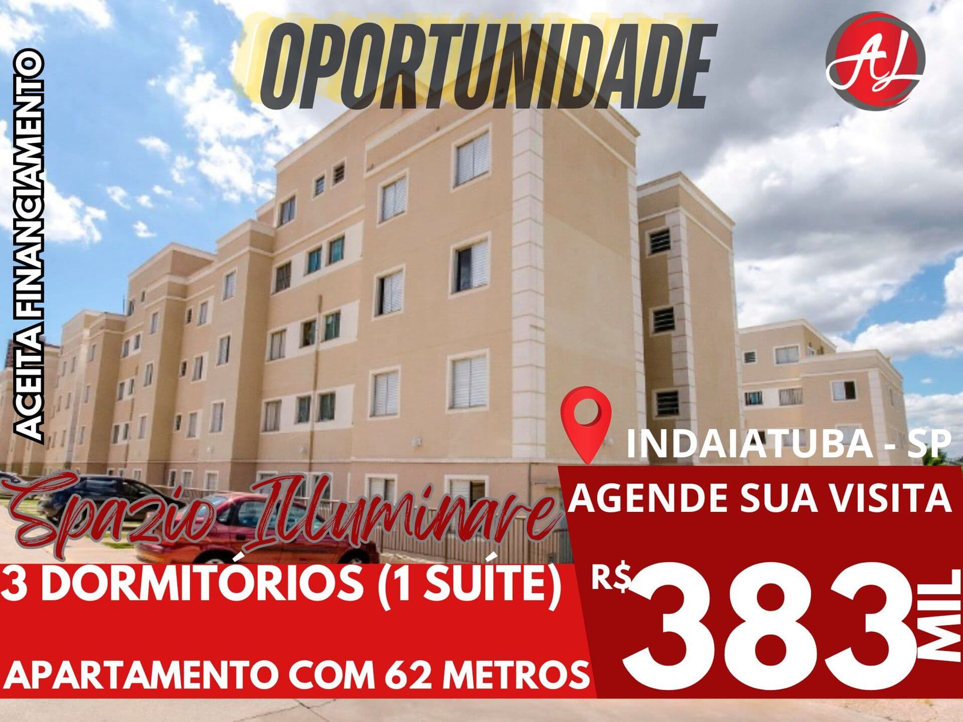 Apartamento Oportunidade Com 3 Dormitórios (Sendo 1 Suíte) A Venda - Indaiatuba - SP!