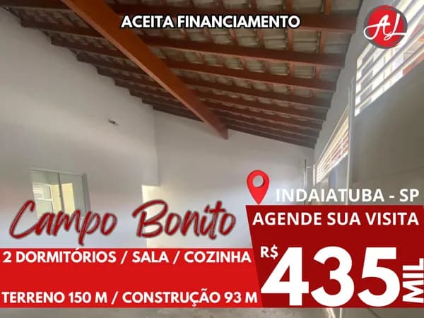 Casa Térrea A Venda Com 2 Dormitórios - Campo Bonito - Indaiatuba - SP!