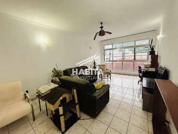 Apartamento com 3 dormitórios e dependência , vaga fechada em Marapé, Santos/SP
