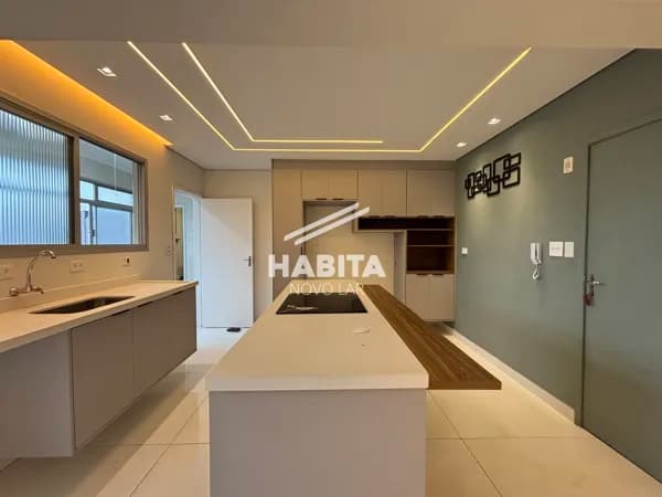 Apartamento à venda com 3 dormitórios , dependência, reformado, vaga de garagem - Campo Grande / Santos