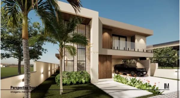 Casa em condomínio fechado, com 4 dormitórios.