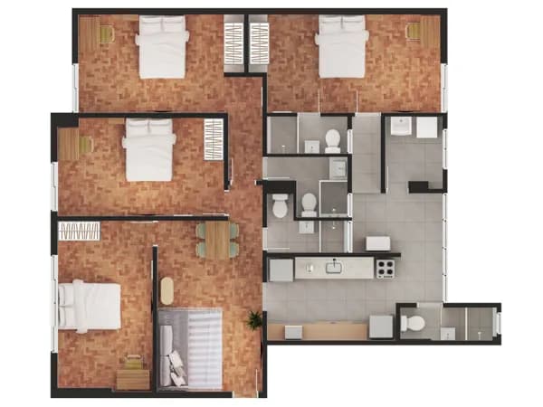 Apartamento para venda em Pinheiros com 4 quartos, sendo 1 suíte, 135m² : 4F1NO