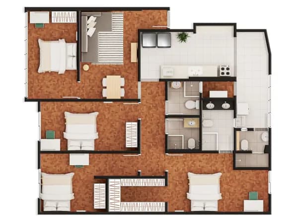 Apartamento para venda em Pinheiros com 4 quartos, sendo 1 suíte, 121m² : VIL5C