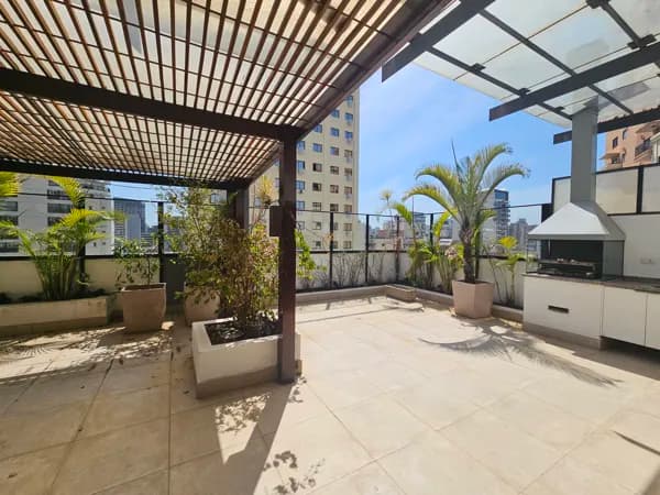Penthouse | Vila Olímpia 136 m² | 1 suíte + escritório | 2 vagas livres | Área gourmet | Um só piso