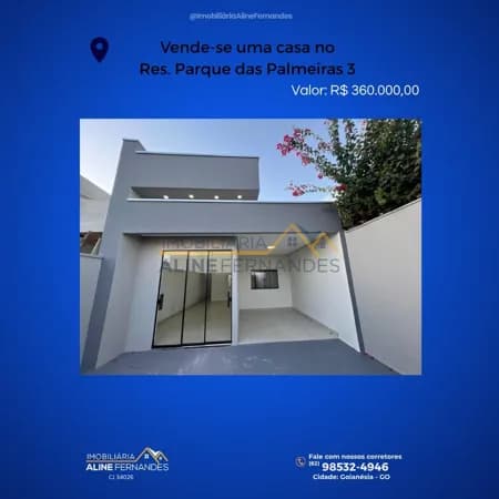 Casa em Goianésia - Residencial Parque das Palmeiras III