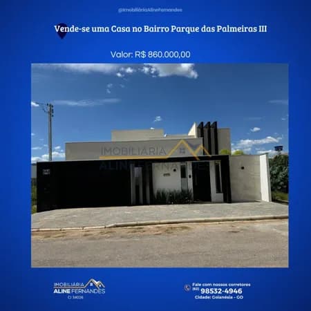 Casa em Goianésia - Residencial Parque das Palmeiras III