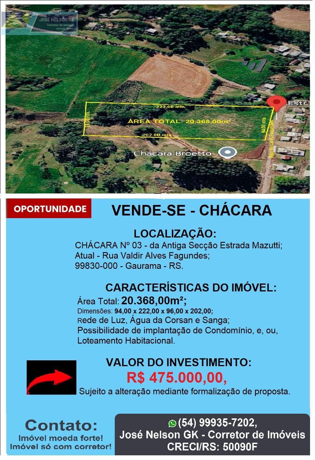 Fazenda/Sítios/Chácaras em Gaurama - Centro