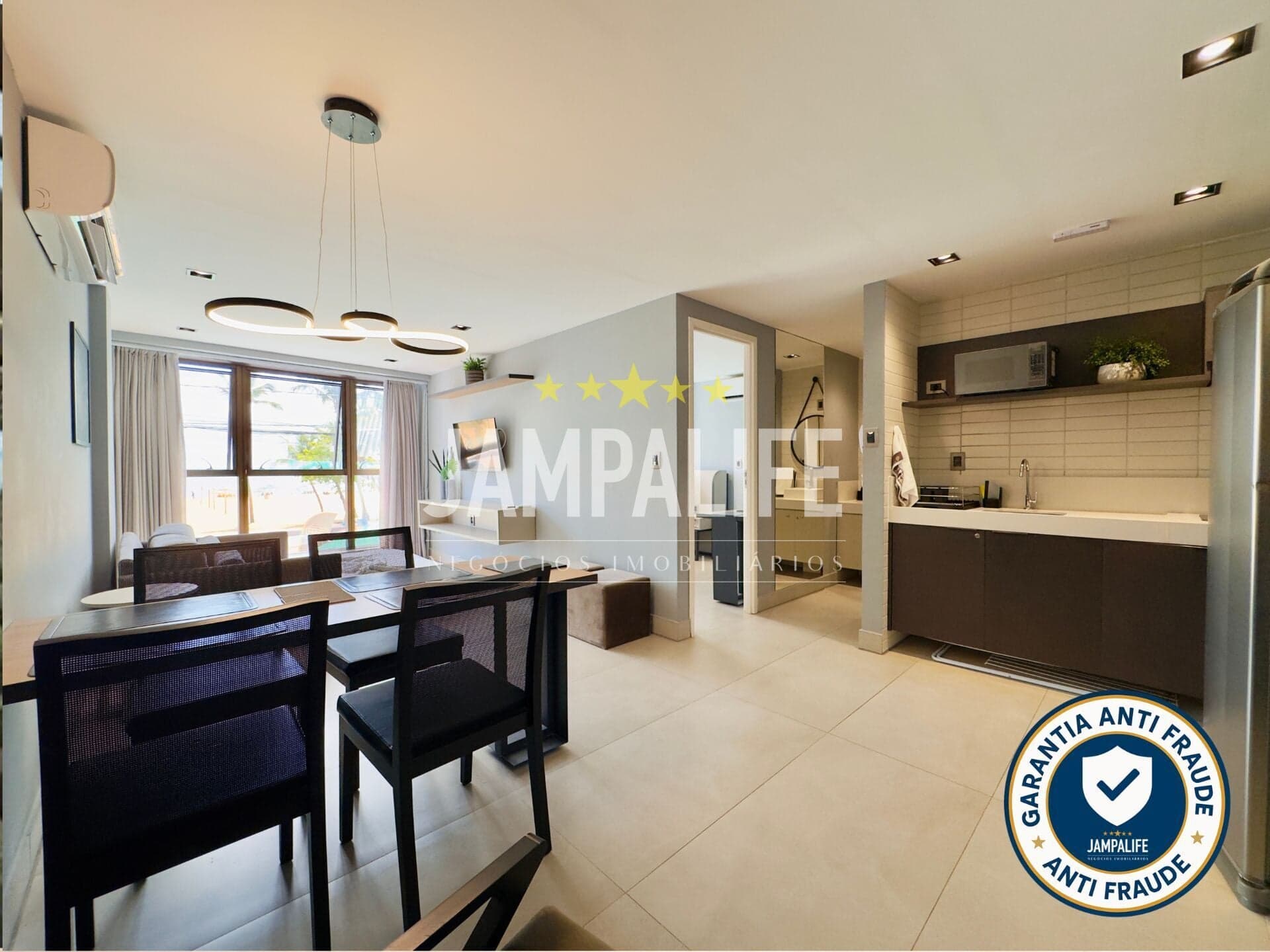 Flat FRENTE MAR em Cabo Branco (44 m² - 01 Quarto separado)