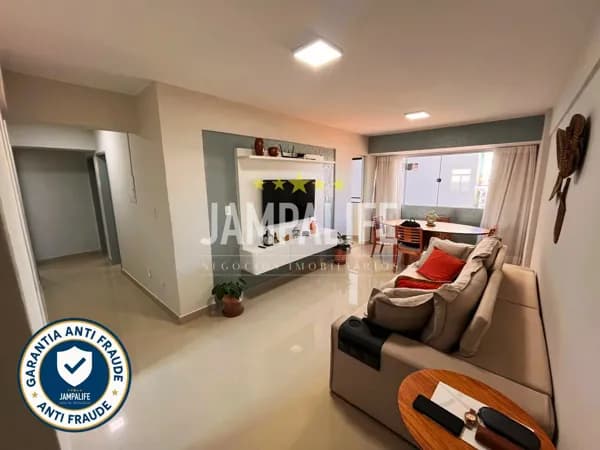 Apartamento 2 quartos 350m da praia em Camboinha, Cabedelo/PB
