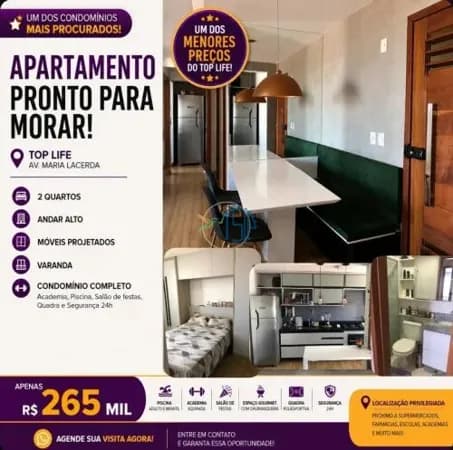 Belíssimo Apartamento no Top Life – Av. Maria Lacerda | Nova Parnamirim Oportunidade! Apartamento no Top Life – Localização Privilegiada na Av. Maria Lacerda