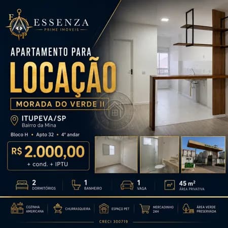 Apartamento disponível para locação no Condomínio Morada do Verde II