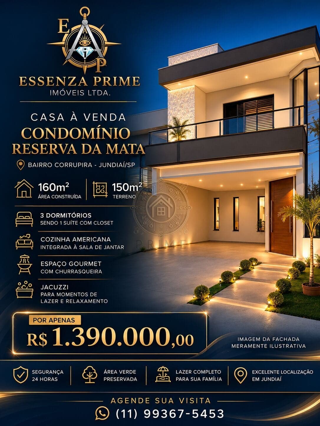 Casa à Venda no Condomínio Reserva da Mata | Jundiaí/SP