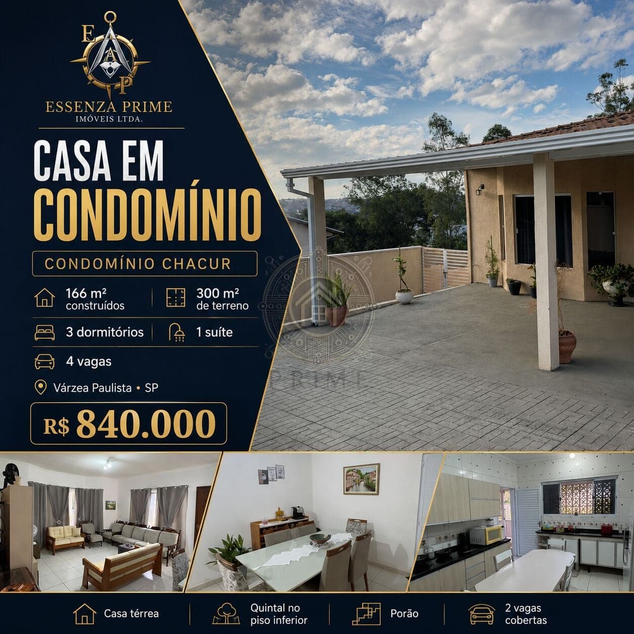 Casa térrea à venda na Chácara Chacur, em Várzea Paulista/SP.