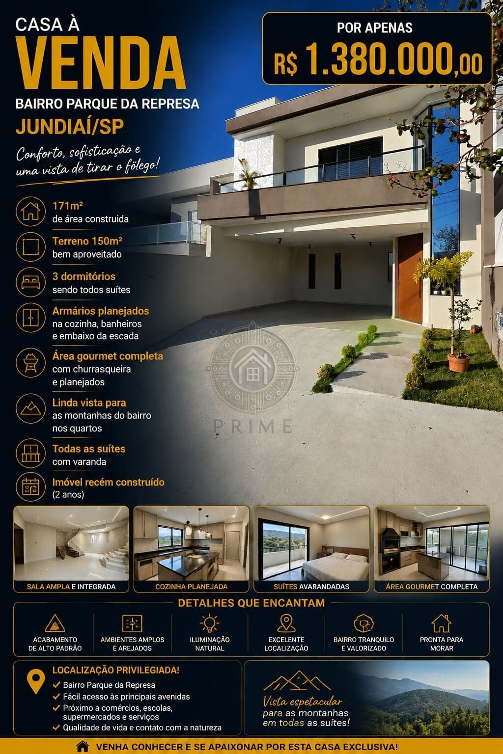 Casa Contemporânea à Venda – Condomínio Reserva da Mata | Jundiaí/SP