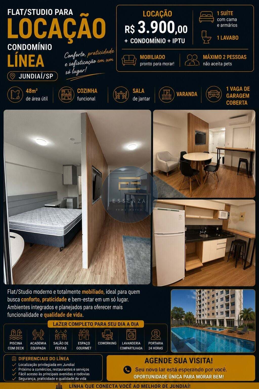 Apartamento Mobiliado Padrão Para Locação Linea Home Style
