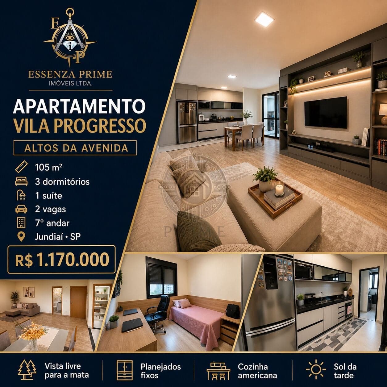 Apartamento à venda no Altos da Avenida Dias com 3 quartos, suíte e vista livre