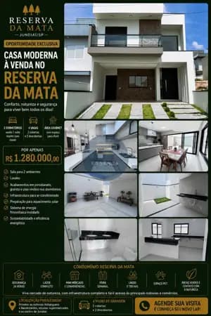 Casa em Condomínio a Venda no Reserva da Mata Jundiaí