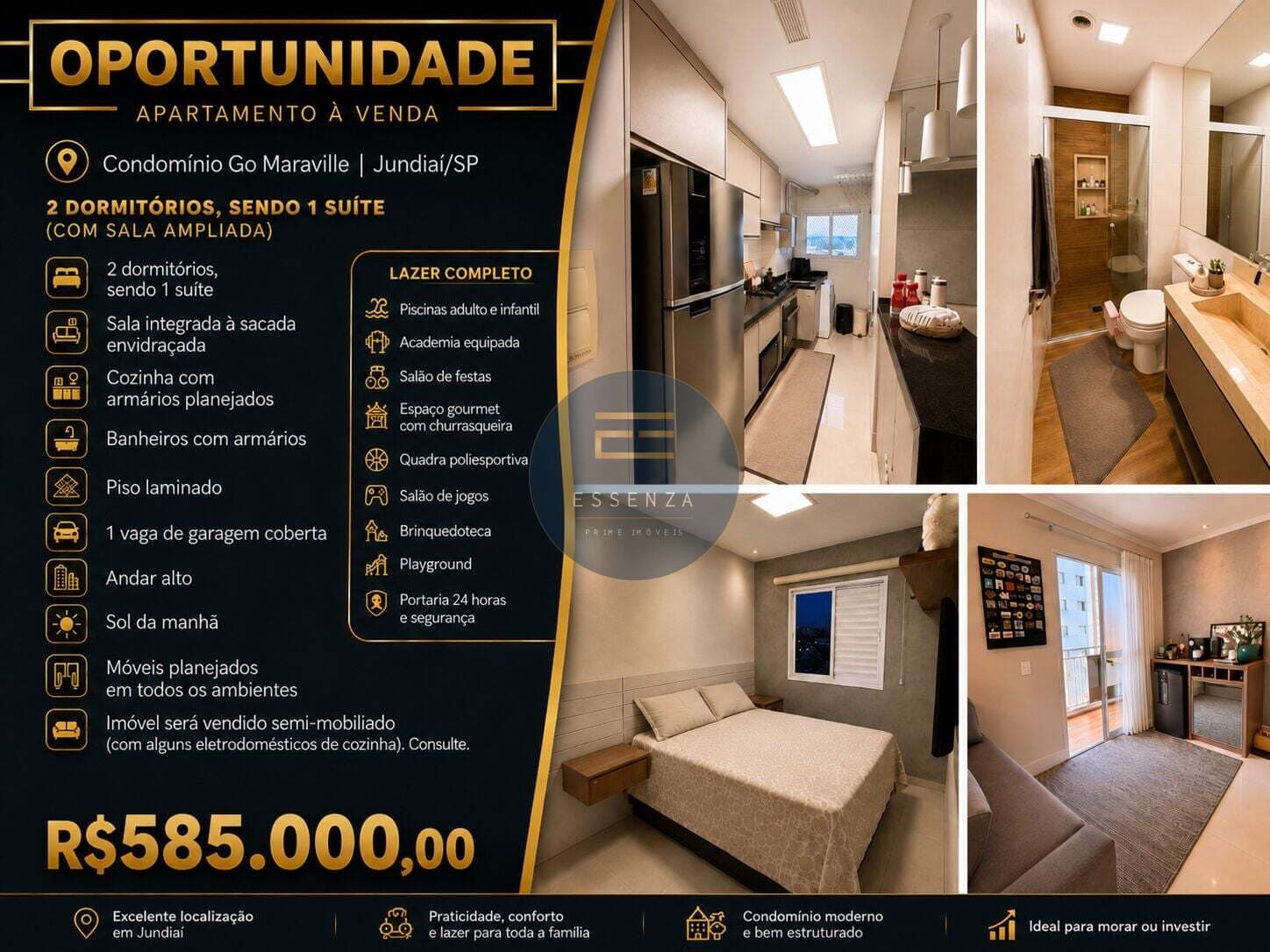 Apartamento a Venda no Condomínio Go Maraville Jundiaí
