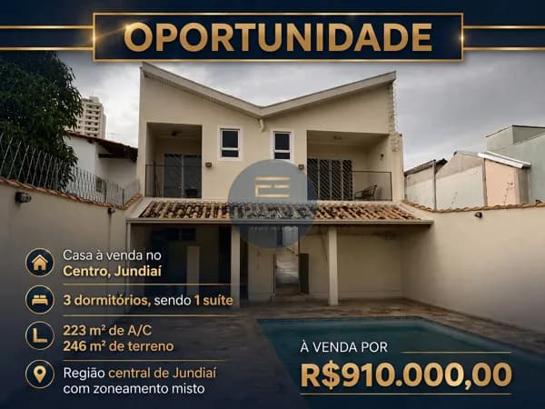 Casa Padrão em Região Central de Jundiaí A Venda