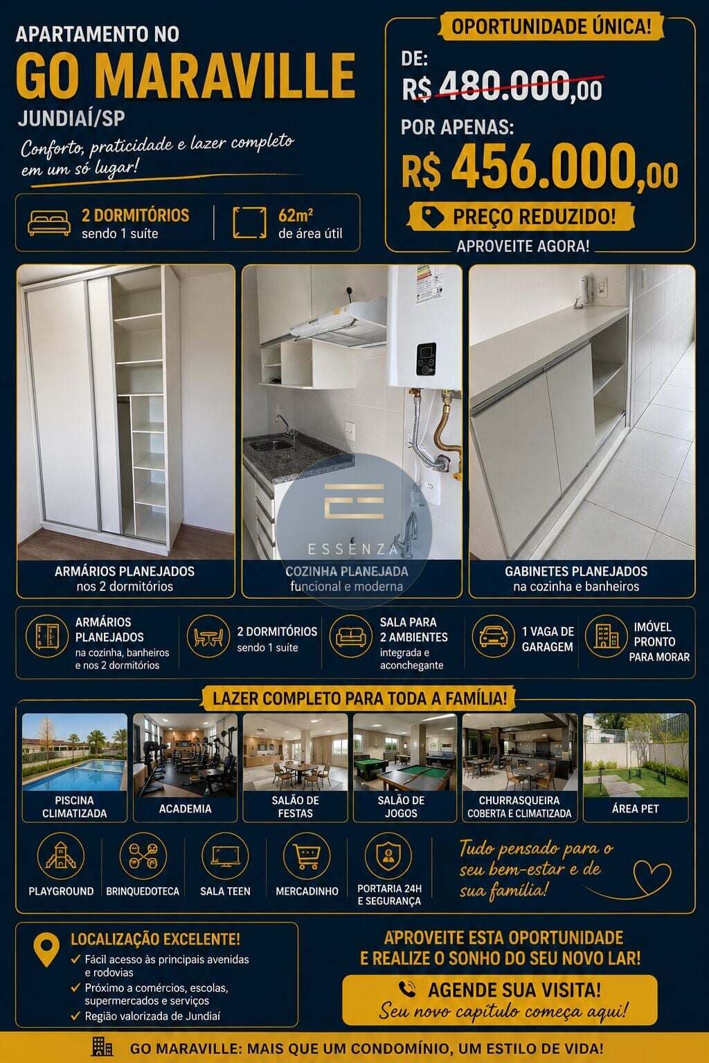 Apartamento a Venda no Condomínio Go Maraville Jundiaí