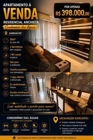 Apartamento A Venda no Condomínio Residencial Anchieta Das Águas