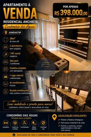 Apartamento A Venda no Condomínio Residencial Anchieta Das Águas