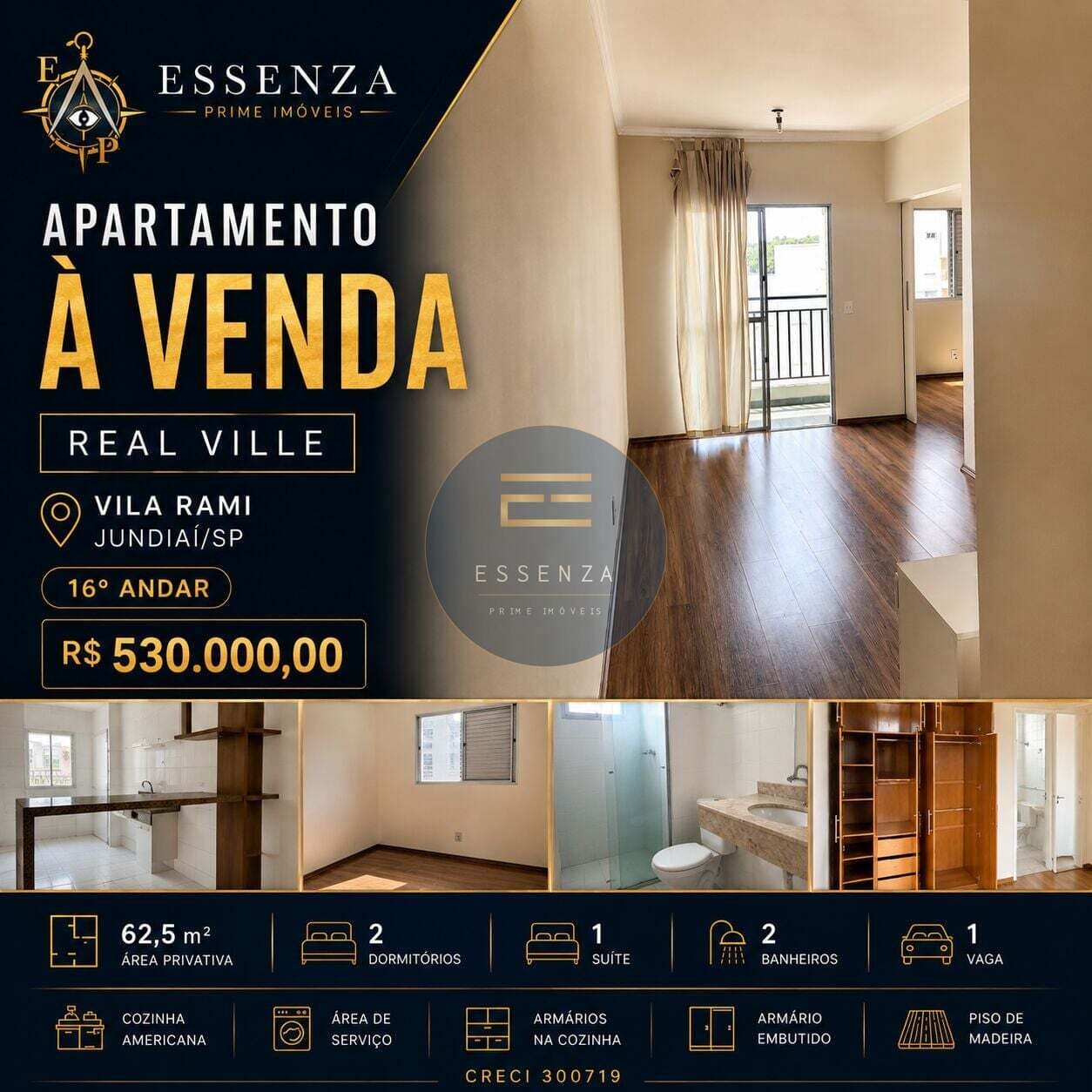 Apartamento à venda no Real Ville - Vila Rami, Jundiaí/SP