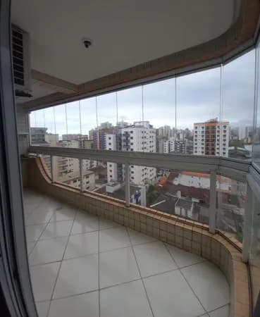 Apartamento com varanda gourmet na Tupi em Praia Grande