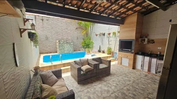 Casa Sobrado em Guilhermina, Praia Grande/SP