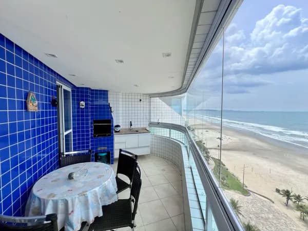Apartamento frente mar 3 dormitórios e 2 vagas na Praia Grande