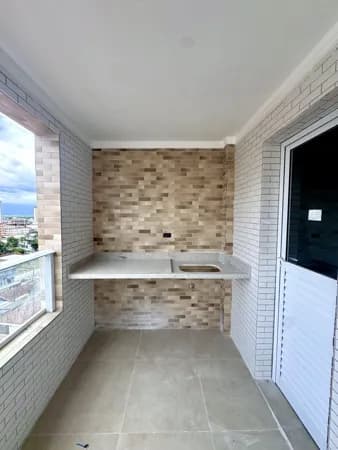 Apartamento Churrasqueira - Boqueirão, Praia Grande