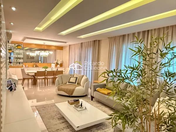 Apartamento Alto Padrão 166m2, 3 Suítes, 3 vagas, Mobiliado, Andar Alto.