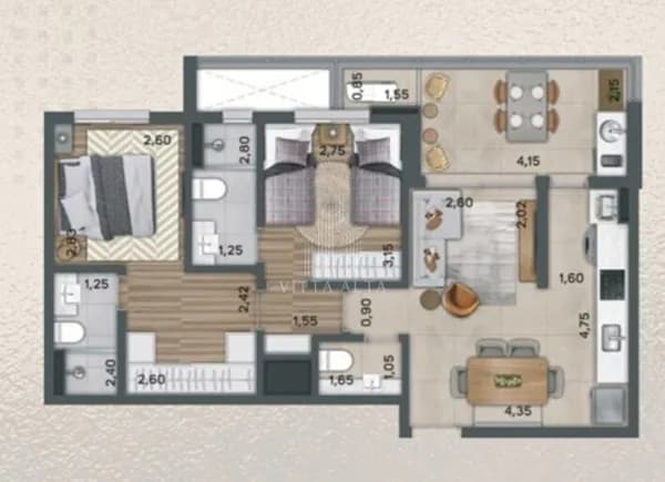 Apartamento com acesso ao Shopping - Alameda Iguatemi