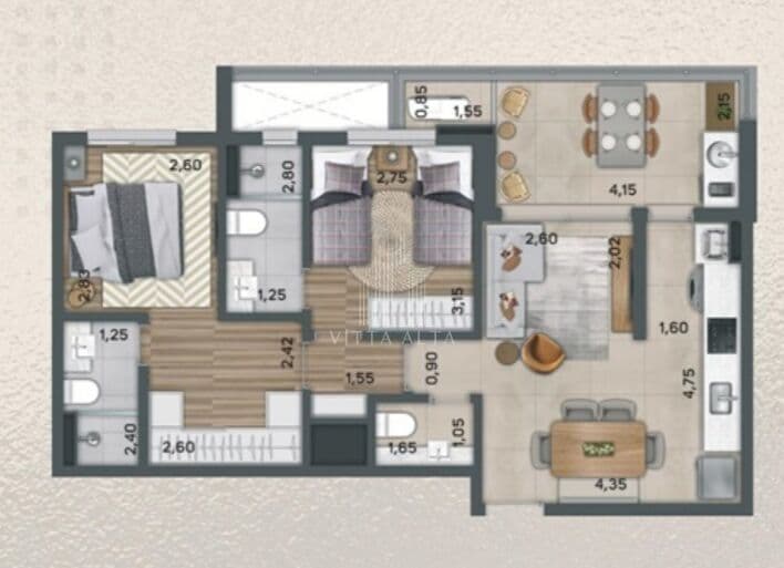 Apartamento com acesso ao Shopping - Alameda Iguatemi