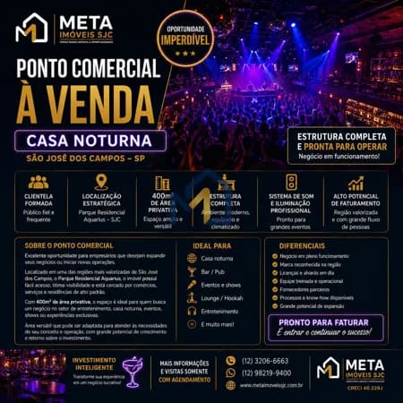 Casa Noturna à Venda / Repasse em São José dos Campos – SP