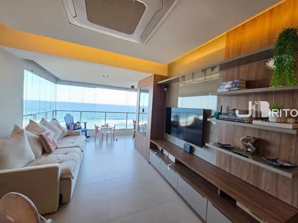 Apartamento Porteira Fechada no Bahia Mar – Jardim Armação | 109m², 3/4 (2 Suítes), Vista Mar 180° e Varanda Gourmet