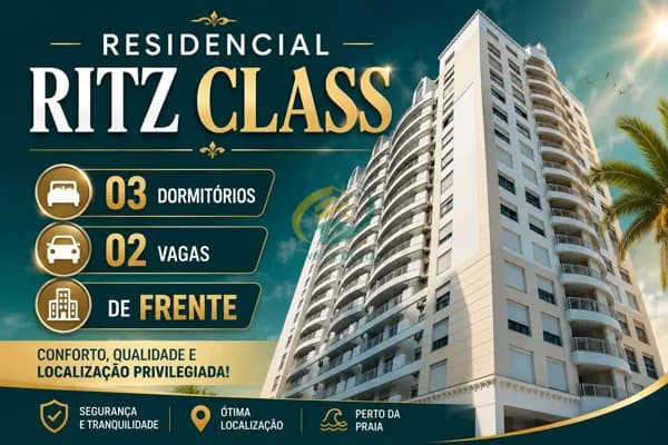 Apartamento Avenida Rio Branco - Ritz Class - 03 Dormitórios sendo 1 suite + 02 Vagas